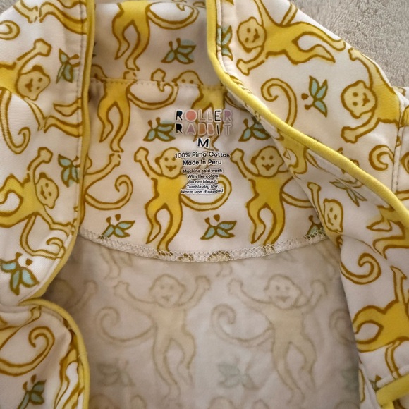 Roller Rabbit Yellow monkey Pajama Set - Picture 2 of 2